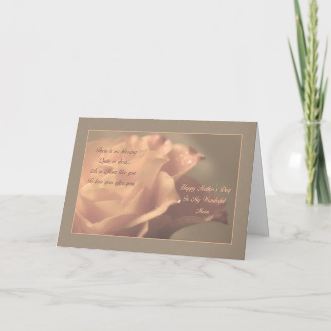 Rose des Muttertags Segen Karte (Vorderseite)