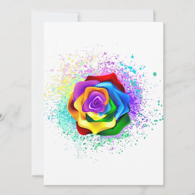 Rose des Regenbogens (Vorderseite)