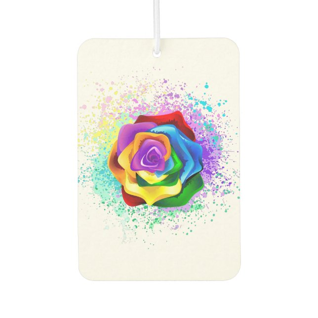 Rose des Regenbogens Autolufterfrischer (Vorderseite)