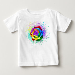 Rose des Regenbogens Baby T-shirt