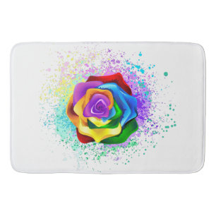 Rose des Regenbogens Badematte