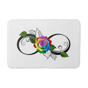 Rose des Regenbogens Badematte