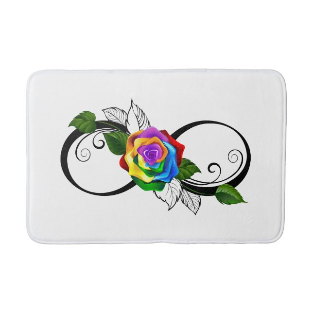 Rose des Regenbogens Badematte (Vorderseite)