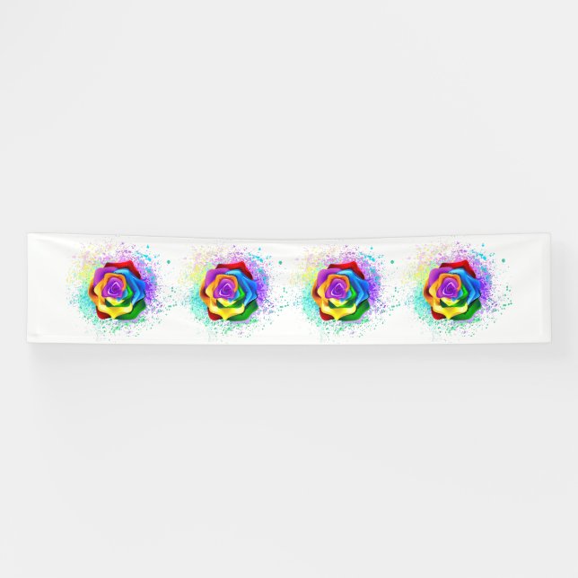 Rose des Regenbogens Banner (Horizontal)