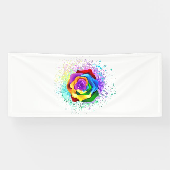 Rose des Regenbogens Banner (Horizontal)