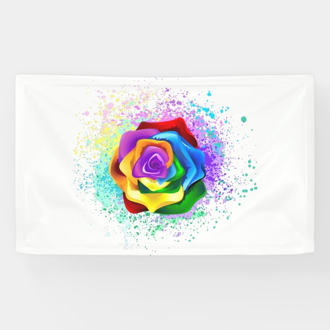 Rose des Regenbogens Banner (Horizontal)