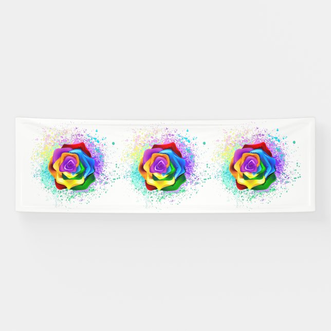Rose des Regenbogens Banner (Horizontal)