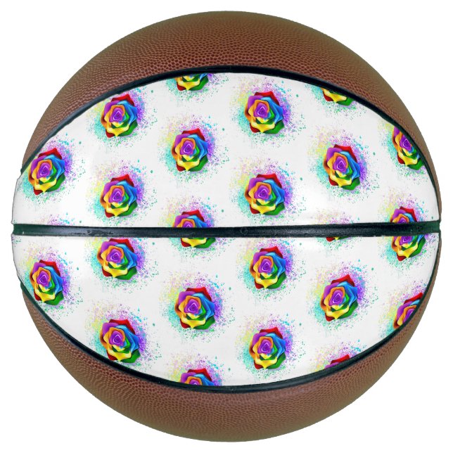 Rose des Regenbogens Basketball (Vorderseite)