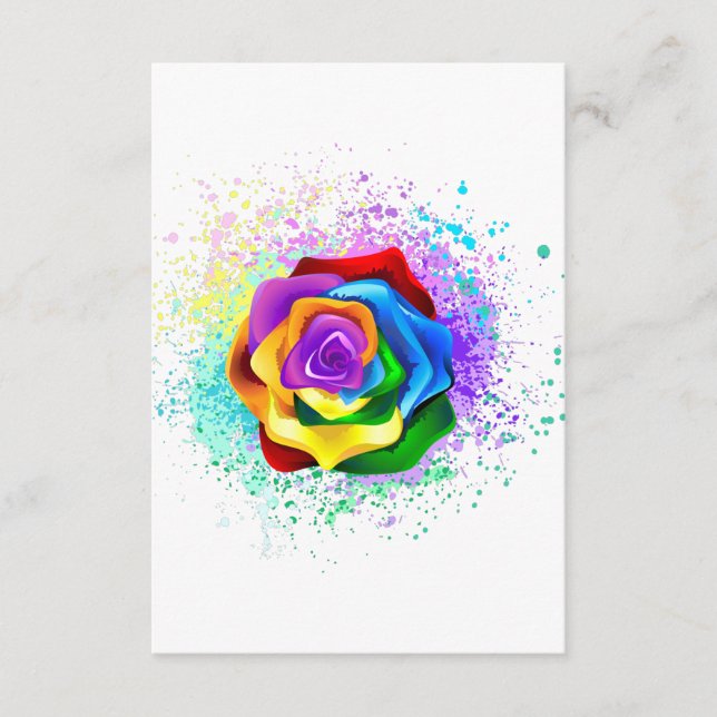 Rose des Regenbogens Begleitkarte (Vorderseite)