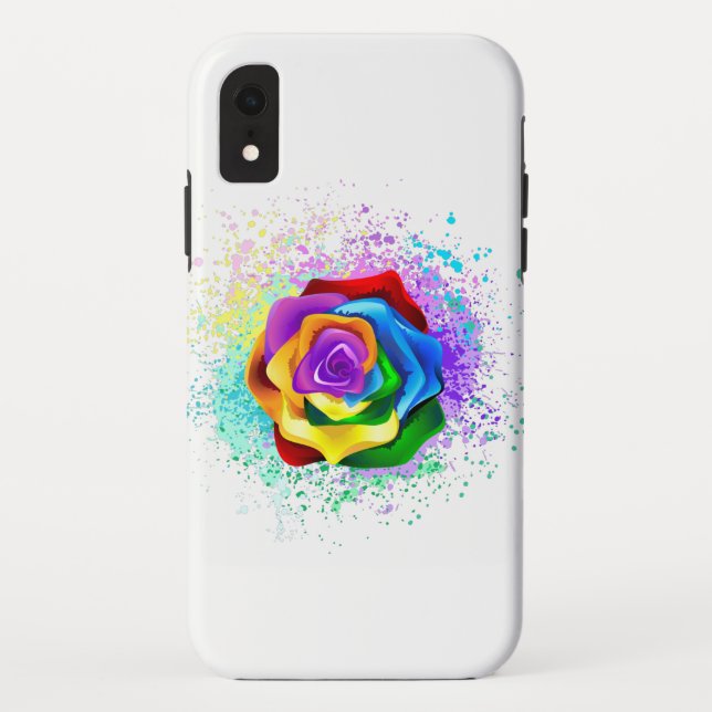 Rose des Regenbogens Case-Mate iPhone Hülle (Rückseite)