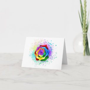Rose des Regenbogens Einladung