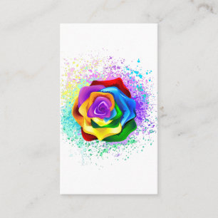 Rose des Regenbogens Empfehlungskarte