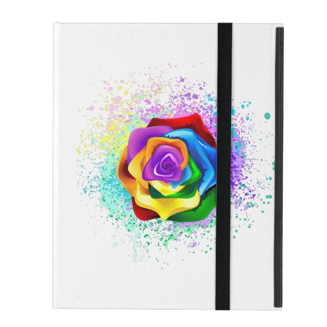 Rose des Regenbogens Etui Fürs iPad (Vorderseite Geschlossen)