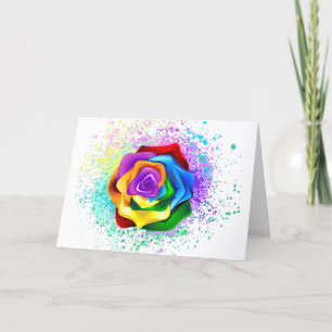 Rose des Regenbogens Feiertagskarte