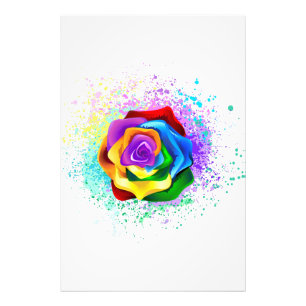 Rose des Regenbogens Fotodruck