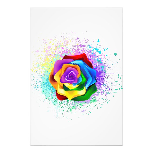 Rose des Regenbogens Fotodruck (Vorne)
