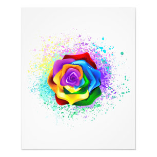 Rose des Regenbogens Fotodruck