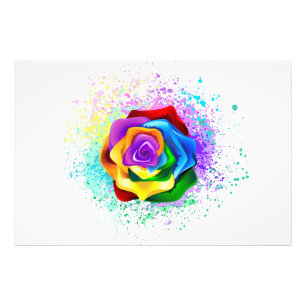 Rose des Regenbogens Fotodruck