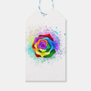 Rose des Regenbogens Geschenkanhänger