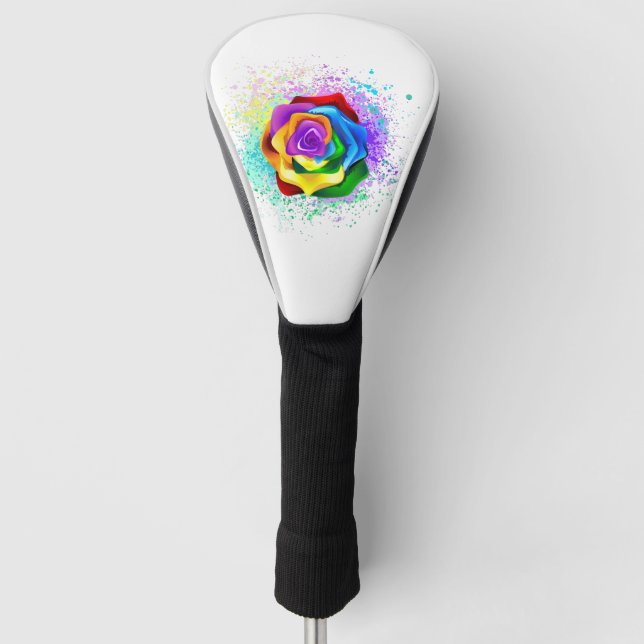 Rose des Regenbogens Golf Headcover (Vorderseite)