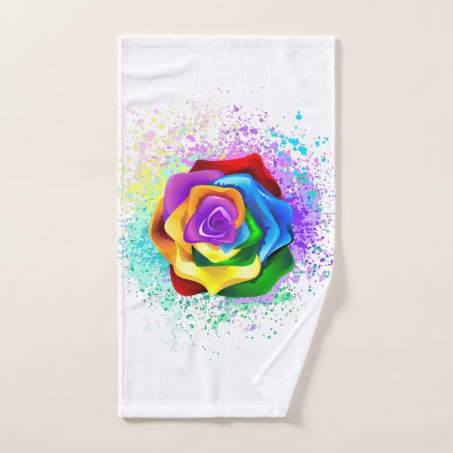 Rose des Regenbogens Handtuch (Handtuch)