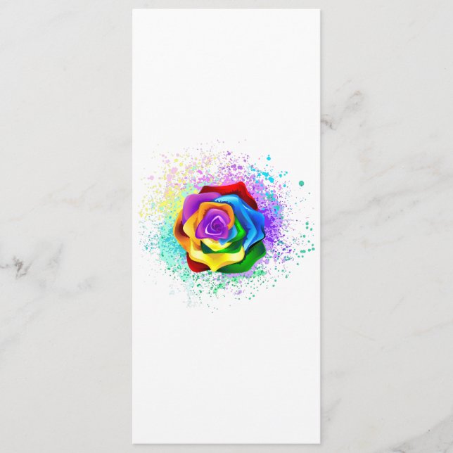 Rose des Regenbogens Hinweiskarte (Vorderseite)