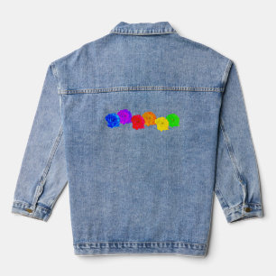 Rose des Regenbogens Jeansjacke