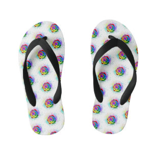 Rose des Regenbogens Kinderbadesandalen