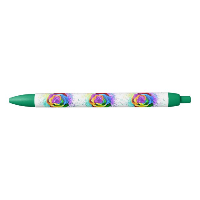 Rose des Regenbogens Kugelschreiber (Vorderseite)