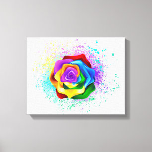 Rose des Regenbogens Leinwanddruck