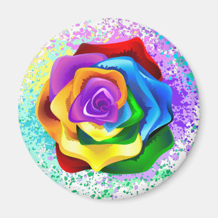 Rose des Regenbogens Magnet