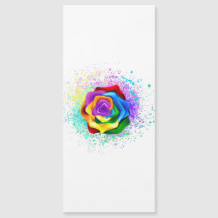 Rose des Regenbogens Magnetkarte