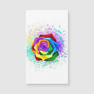 Rose des Regenbogens Magnetkarte