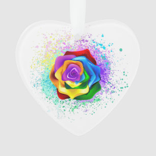Rose des Regenbogens Ornament