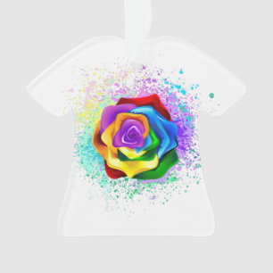 Rose des Regenbogens Ornament