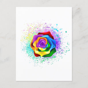 Rose des Regenbogens Postkarte