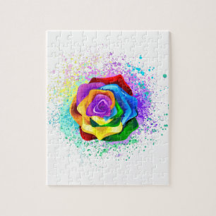Rose des Regenbogens Puzzle