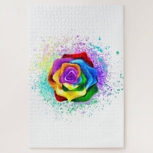 Rose des Regenbogens Puzzle