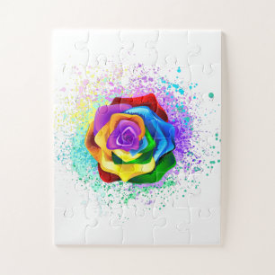Rose des Regenbogens Puzzle