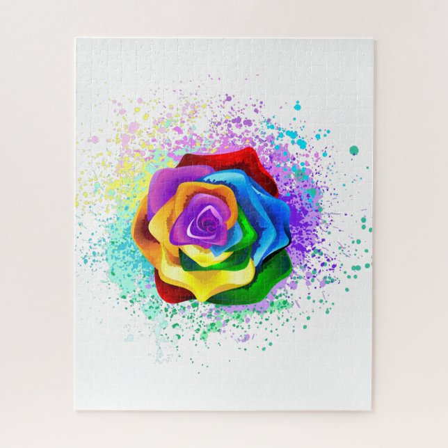 Rose des Regenbogens Puzzle (Vertikal)