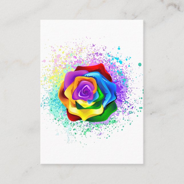 Rose des Regenbogens Rabattkarte (Vorderseite)