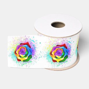 Rose des Regenbogens Ripsband