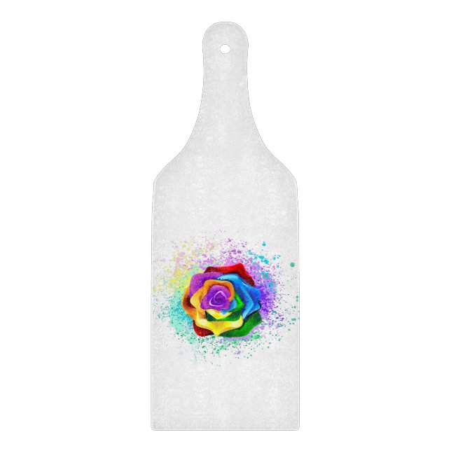 Rose des Regenbogens Schneidebrett (Vorderseite)