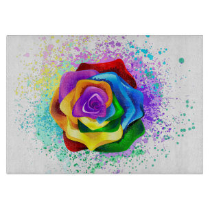 Rose des Regenbogens Schneidebrett