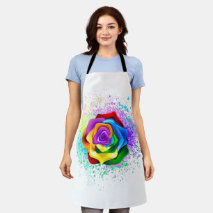 Rose des Regenbogens Schürze