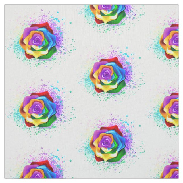 Rose des Regenbogens Stoff (Muster)