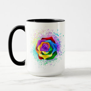 Rose des Regenbogens Tasse