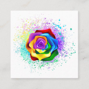 Rose des Regenbogens Terminkarte
