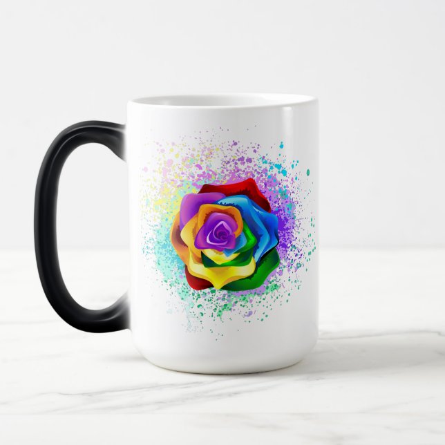 Rose des Regenbogens Verwandlungstasse (Links)