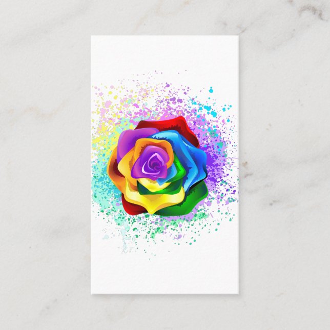 Rose des Regenbogens Visitenkarte (Vorderseite)